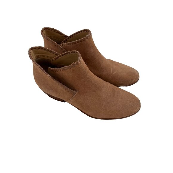 Jack Rogers Camel Suede Ankle Booties - Picture 2 of 8